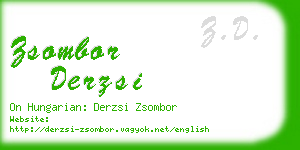 zsombor derzsi business card